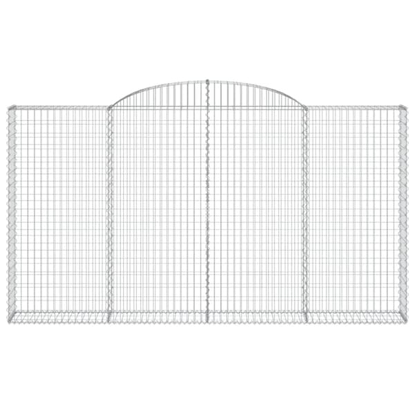 vidaXL buet gabionkurv 300x30x160/180 cm galvaniseret jern