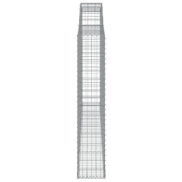 vidaXL buet gabionkurv 300x30x160/180 cm galvaniseret jern