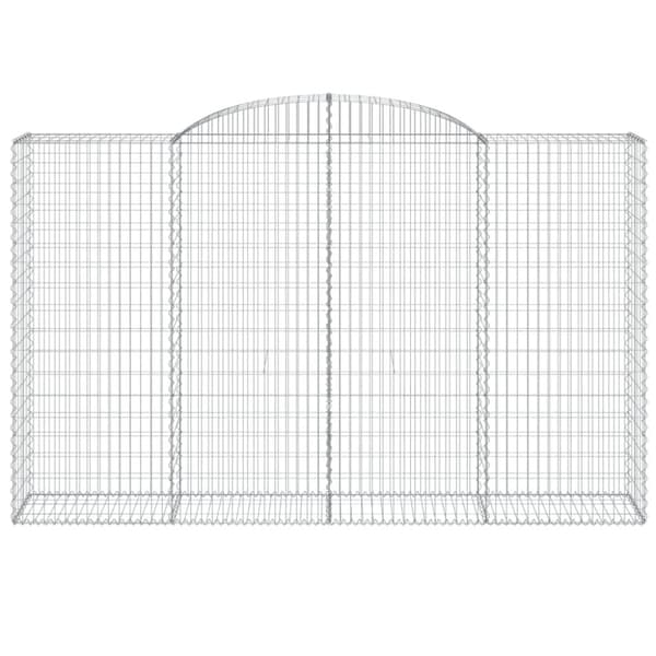 vidaXL buet gabionkurv 300x50x180/200 cm galvaniseret jern