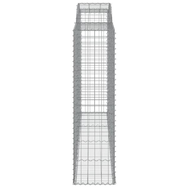 vidaXL buet gabionkurv 300x50x180/200 cm galvaniseret jern