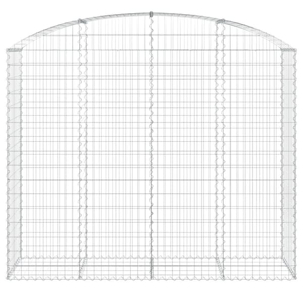 vidaXL buet gabionkurv 200x50x160/180 cm galvaniseret jern