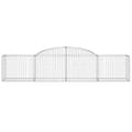 Miniatyrbillede 3 af 5: vidaXL buet gabionkurv 300x50x60/80 cm galvaniseret jern