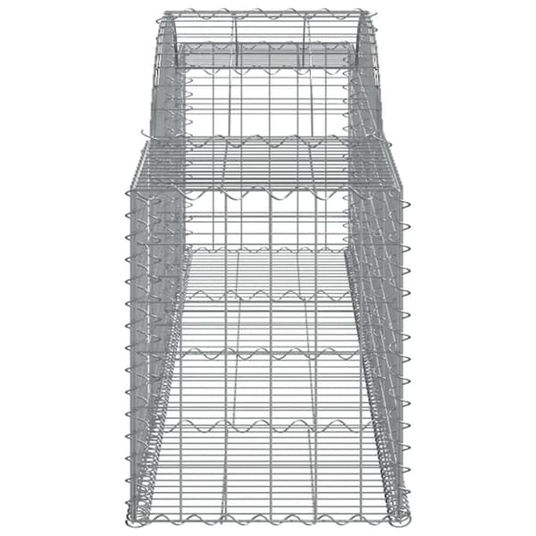 vidaXL buet gabionkurv 300x50x60/80 cm galvaniseret jern
