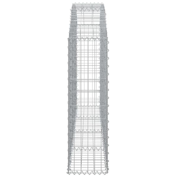 vidaXL buet gabionkurv 200x30x100/120 cm galvaniseret jern