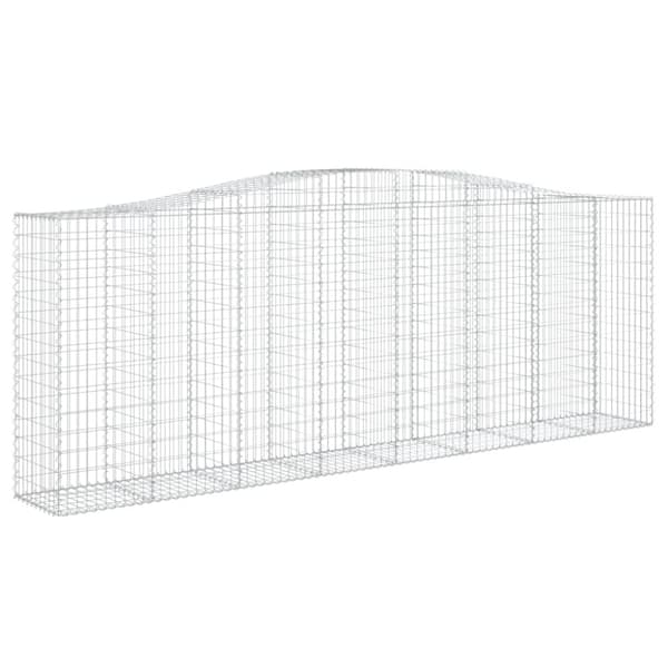 vidaXL Kaarevat kivikorit 8 kpl 400x50x140/160 cm galvanoitu rauta