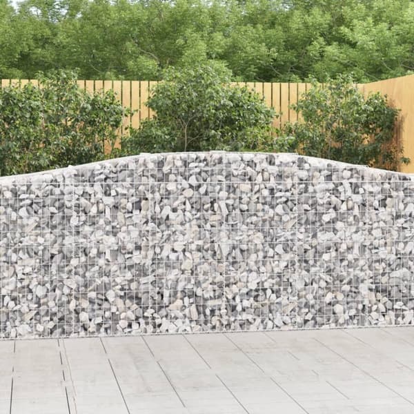 vidaXL Kaarevat kivikorit 15 kpl 400x50x100/120 cm galvanoitu rauta