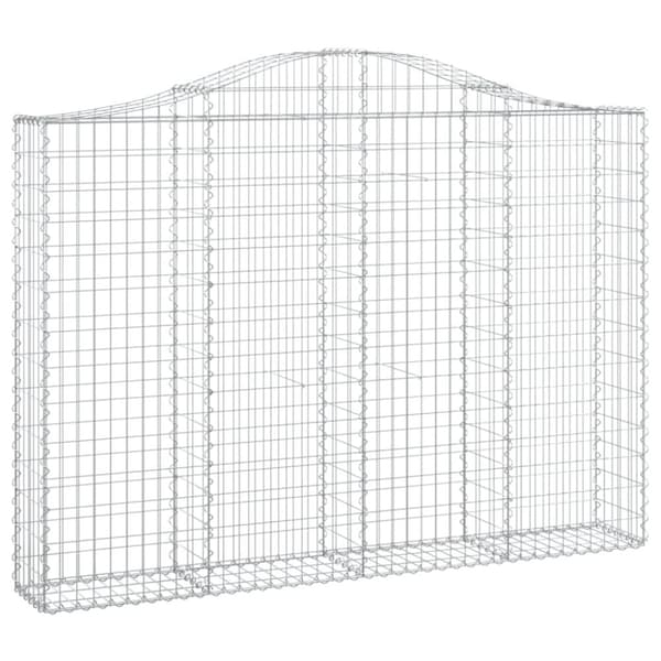 vidaXL Kaarevat kivikorit 2 kpl 200x30x140/160 cm galvanoitu rauta
