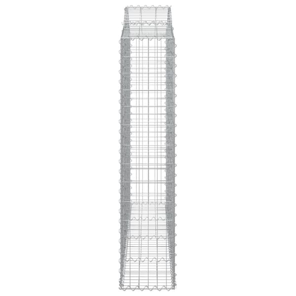 vidaXL Kaarevat kivikorit 2 kpl 200x30x140/160 cm galvanoitu rauta