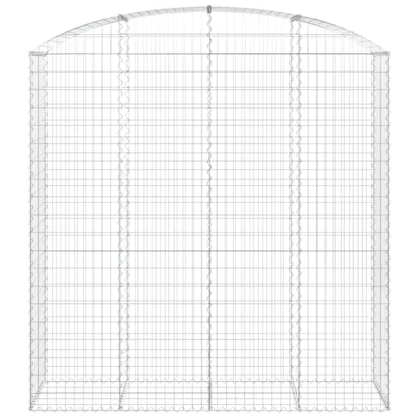 vidaXL Kaareva kivikori 200x50x200/220 cm galvanoitu rauta