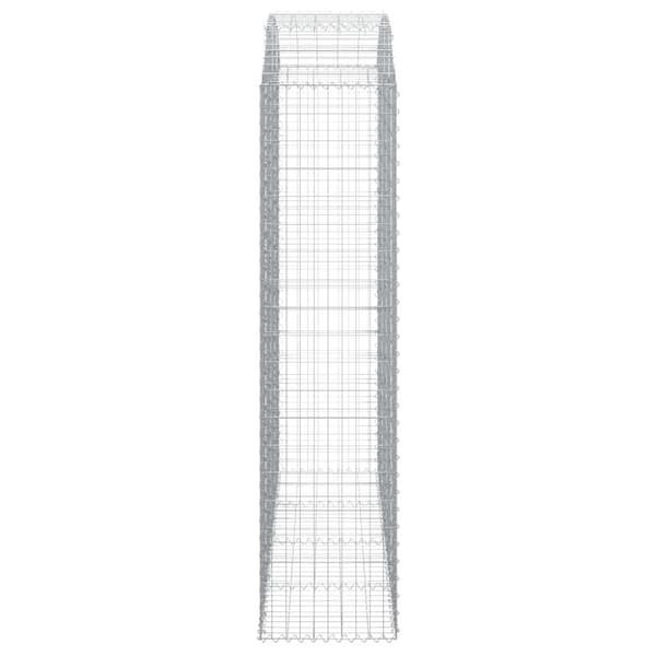 vidaXL Kaareva kivikori 200x50x200/220 cm galvanoitu rauta