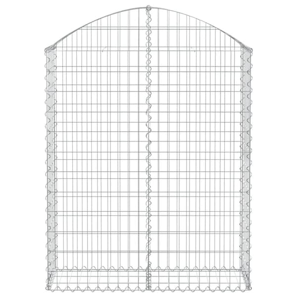 vidaXL buet gabionkurv 100x30x120/140 cm galvaniseret jern
