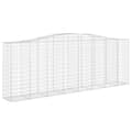 Miniatyrbillede 3 af 6: vidaXL buede gabionkurve 6 stk. 400x50x140/160 cm galvaniseret jern