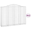 Pikkukuva 2 / 6: vidaXL Kaarevat kivikorit 12 kpl 200x30x140/160 cm galvanoitu rauta