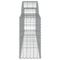 Miniatyrbillede 4 af 5: vidaXL buet gabionkurv 200x30x60/80 cm galvaniseret jern