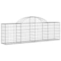 Miniatyrbillede 2 af 5: vidaXL buet gabionkurv 200x30x60/80 cm galvaniseret jern