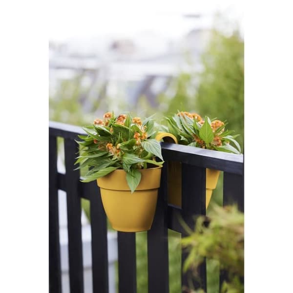 ELHO Blomkruka - Vibia Campana Flower Twin 21 - Honungsgul - Utomhusbalkong - L 38,4 x B 20,5 x H 26,5 cm