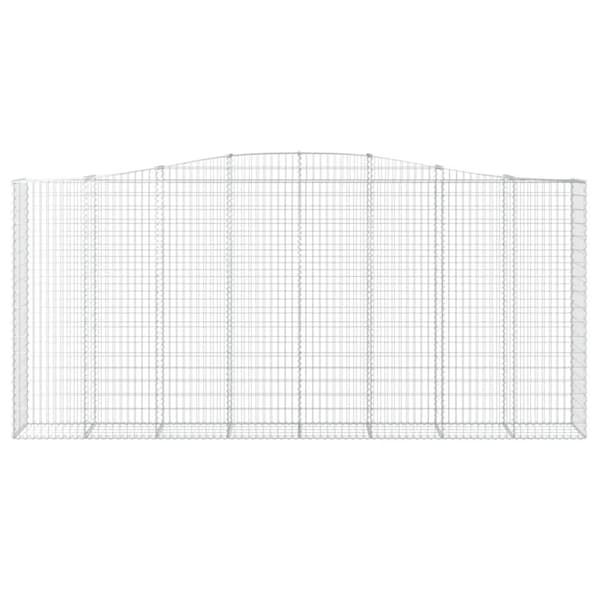 vidaXL Kaarevat kivikorit 4 kpl 400x50x180/200 cm galvanoitu rauta
