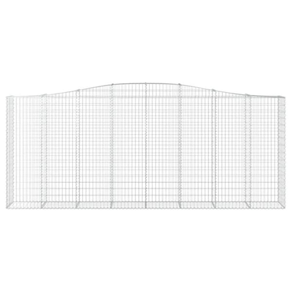 vidaXL Kaarevat kivikorit 2 kpl 400x50x160/180 cm galvanoitu rauta