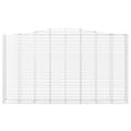 Miniatyrbillede 4 af 6: vidaXL buede gabionkurve 3 stk. 400x50x220/240 cm galvaniseret jern