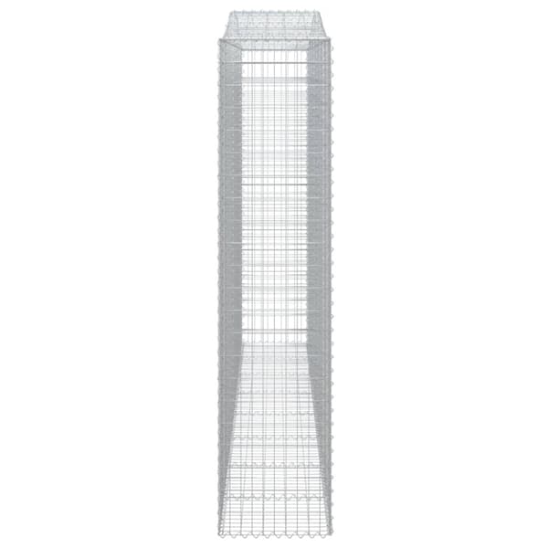 vidaXL buede gabionkurve 3 stk. 400x50x220/240 cm galvaniseret jern