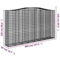 Miniatyrbillede 6 af 6: vidaXL buede gabionkurve 3 stk. 400x50x220/240 cm galvaniseret jern