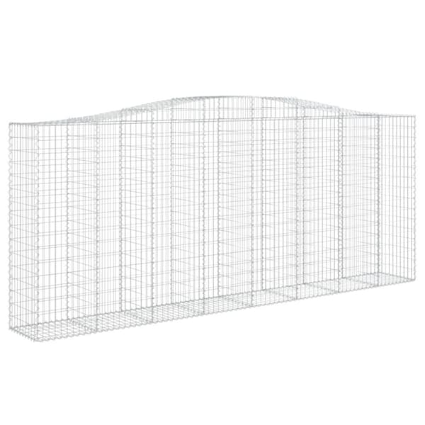 vidaXL buede gabionkurve 6 stk. 400x50x160/180 cm galvaniseret jern