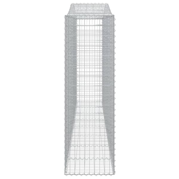 vidaXL buede gabionkurve 6 stk. 400x50x160/180 cm galvaniseret jern