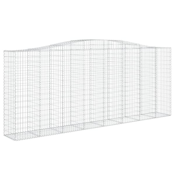 vidaXL Kaarevat kivikorit 7 kpl 400x50x160/180 cm galvanoitu rauta
