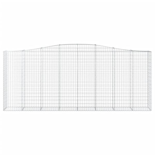 vidaXL Kaarevat kivikorit 7 kpl 400x50x160/180 cm galvanoitu rauta