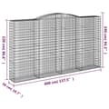 Miniatyrbillede 5 af 5: vidaXL buet gabionkurv 400x50x220/240 cm galvaniseret jern