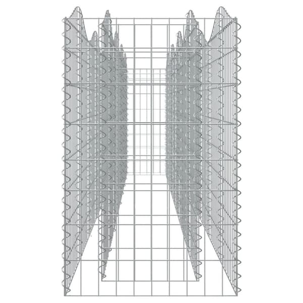 vidaXL buet gabion-højbed 400x50x100 cm galvaniseret jern