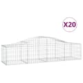 Pikkukuva 2 / 6: vidaXL Kaarevat kivikorit 20 kpl 200x50x40/60 cm galvanoitu rauta