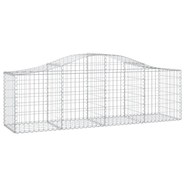 vidaXL Kaarevat kivikorit 4 kpl 200x50x60/80 cm galvanoitu rauta