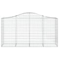 Pikkukuva 4 / 6: vidaXL Kaarevat kivikorit 4 kpl 200x50x100/120 cm galvanoitu rauta