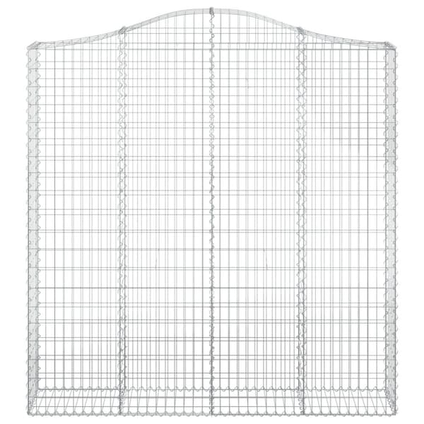 vidaXL buede gabionkurve 2 stk. 200x30x200/220 cm galvaniseret jern