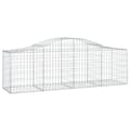 Miniatyrbillede 3 af 6: vidaXL buede gabionkurve 30 stk. 200x50x60/80 cm galvaniseret jern