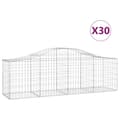 Miniatyrbillede 2 af 6: vidaXL buede gabionkurve 30 stk. 200x50x60/80 cm galvaniseret jern