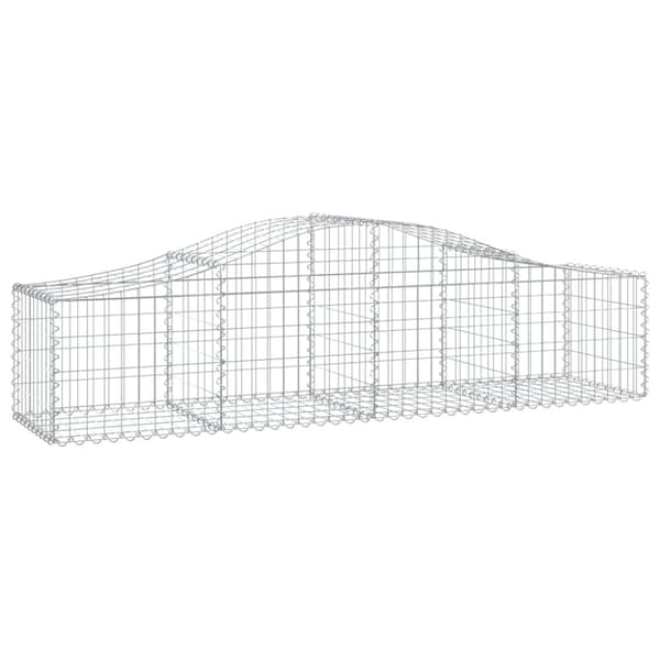 vidaXL buede gabionkurve 30 stk. 200x50x40/60 cm galvaniseret jern