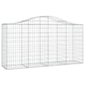 Miniatyrbillede 3 af 6: vidaXL buede gabionkurve 9 stk. 200x50x100/120 cm galvaniseret jern