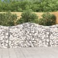 Miniatyrbillede 1 af 6: vidaXL buede gabionkurve 9 stk. 200x50x100/120 cm galvaniseret jern