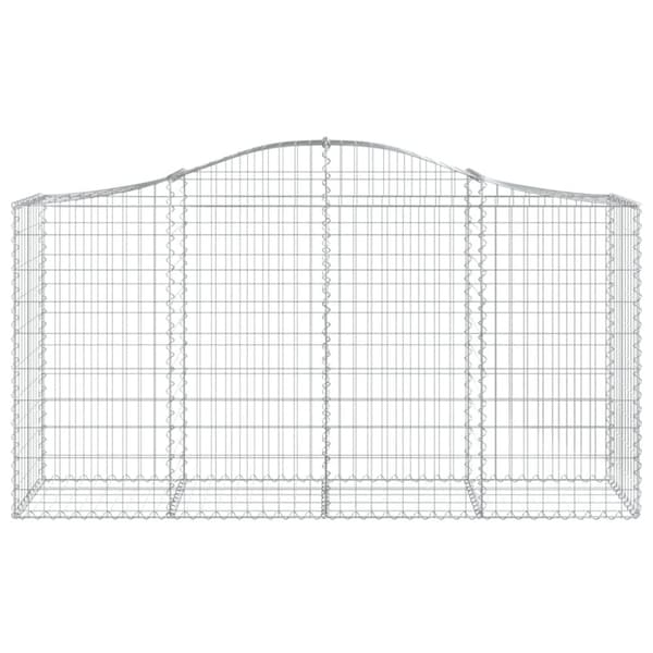 vidaXL Kaarevat kivikorit 8 kpl 200x50x100/120 cm galvanoitu rauta