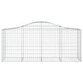Miniatyrbillede 4 af 6: vidaXL buede gabionkurve 40 stk. 200x50x80/100 cm galvaniseret jern