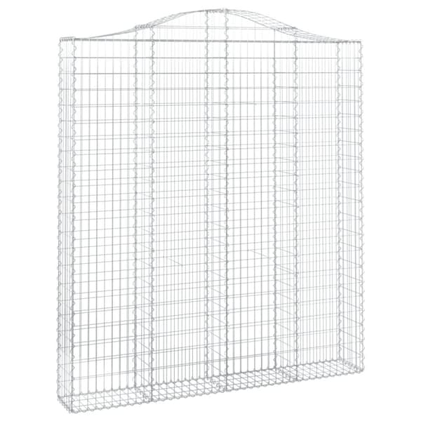 vidaXL buede gabionkurve 3 stk. 200x30x220/240 cm galvaniseret jern