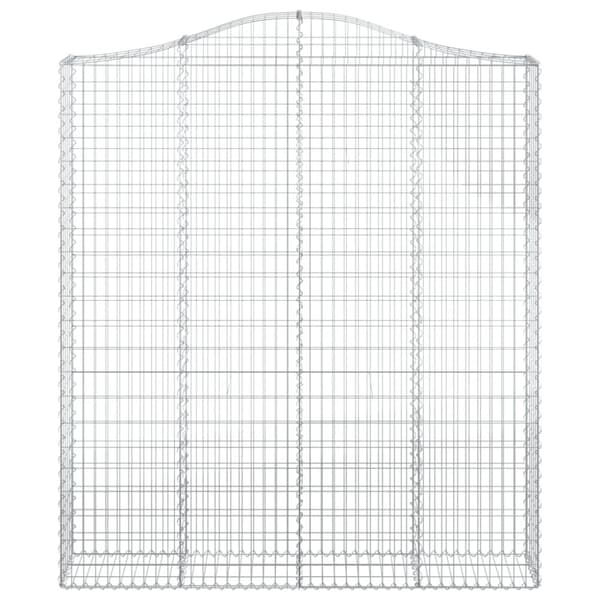 vidaXL buede gabionkurve 3 stk. 200x30x220/240 cm galvaniseret jern