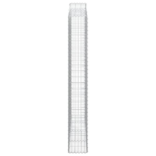 vidaXL buede gabionkurve 3 stk. 200x30x220/240 cm galvaniseret jern