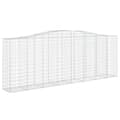 Miniatyrbillede 3 af 6: vidaXL buede gabionkurve 9 stk. 400x50x140/160 cm galvaniseret jern