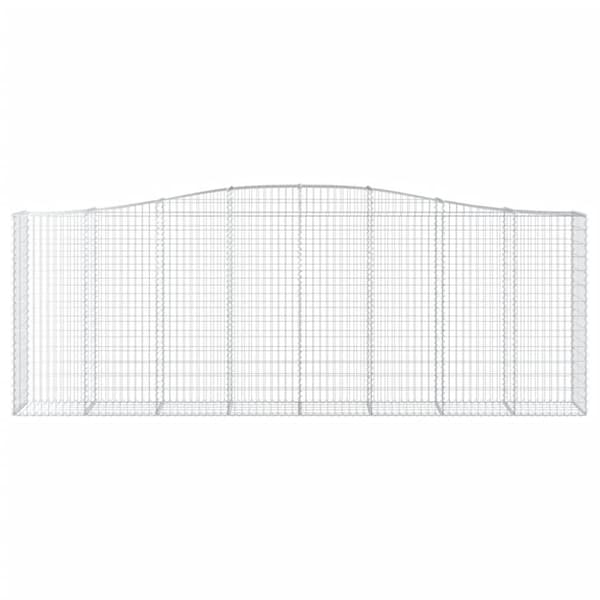 vidaXL buede gabionkurve 9 stk. 400x50x140/160 cm galvaniseret jern
