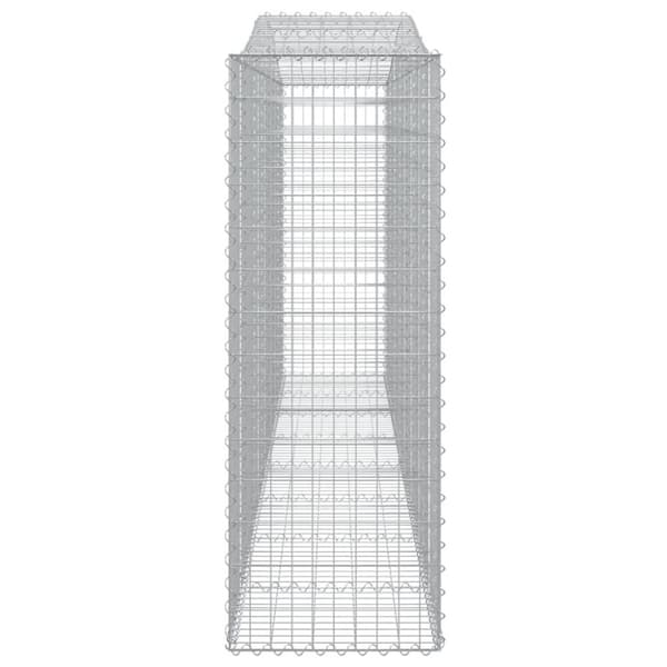 vidaXL buede gabionkurve 9 stk. 400x50x140/160 cm galvaniseret jern