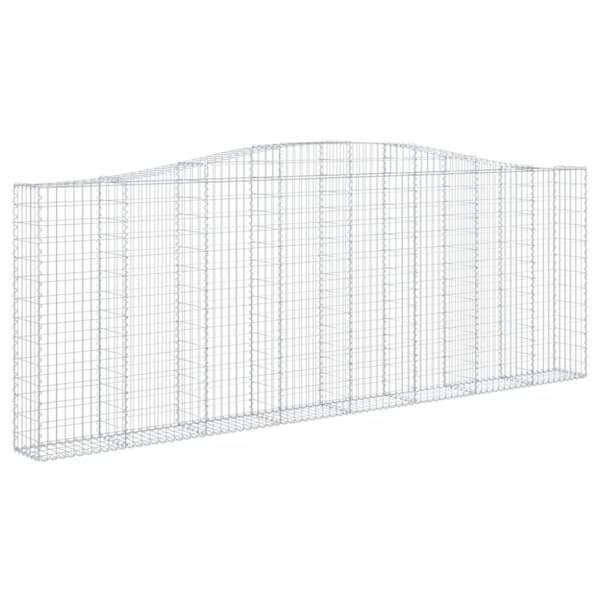 vidaXL buede gabionkurve 10 stk. 400x30x140/160 cm galvaniseret jern
