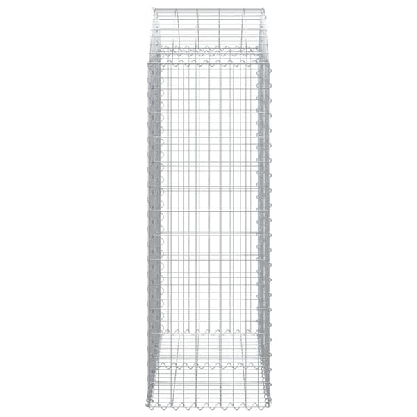 vidaXL buet gabionkurv 100x50x140/160 cm galvaniseret jern